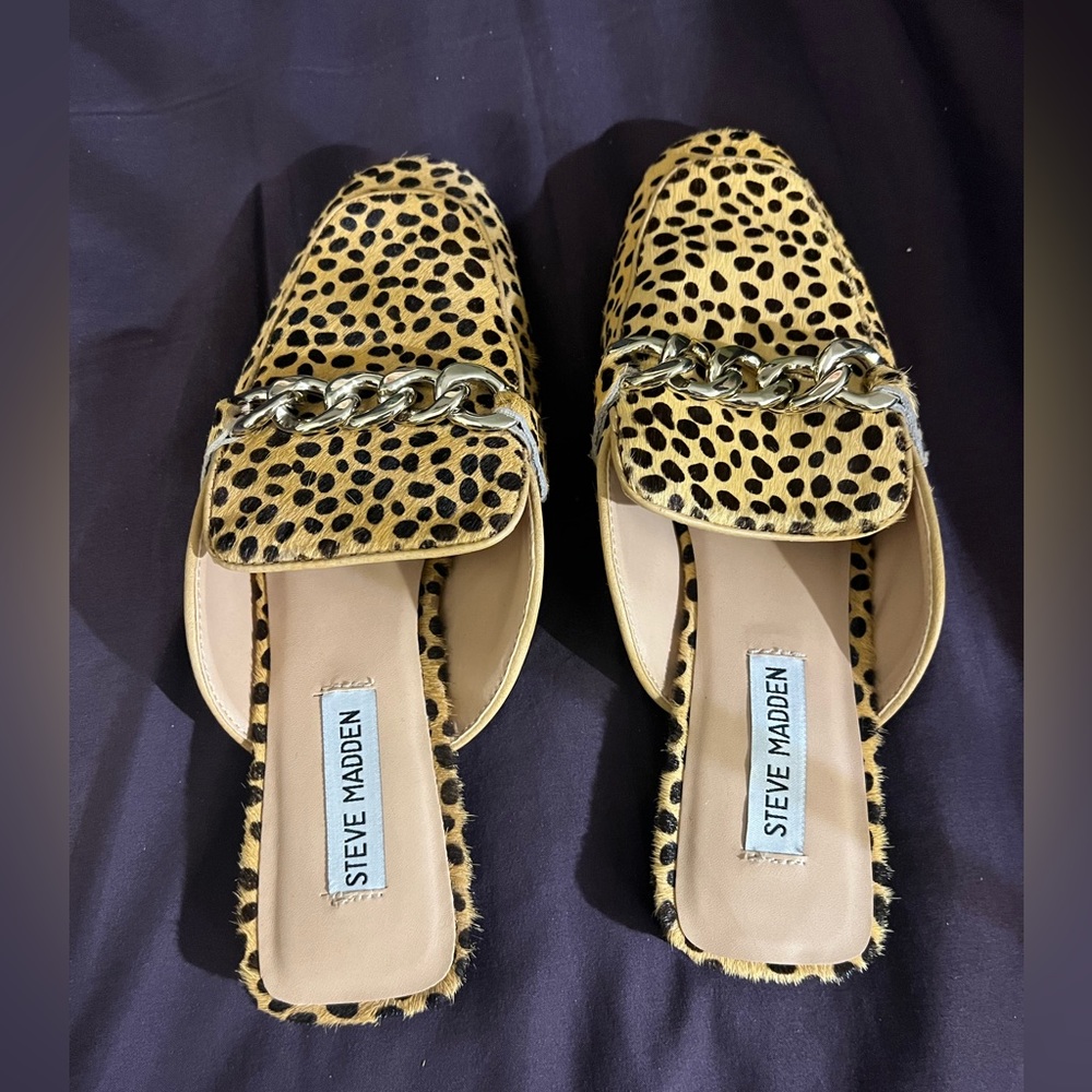 Steven Madden Mules Cow Mules Cheetah print Size 8